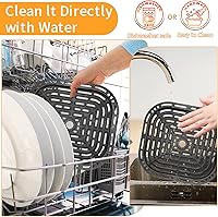 Vista 5 de CHEFMAN - Placa de parrilla para freidora de aire CHEFMAN Paris Hilton de 6 cuartos de galón 8 en 1, 9.0 x 8.2 pulgadas, bandeja de repuesto