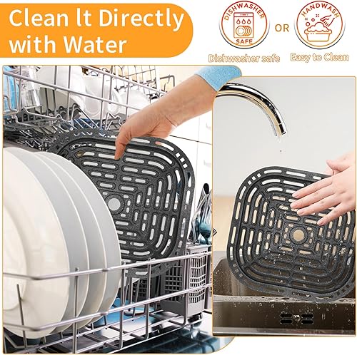 Miniatura 5 de CHEFMAN - Placa de parrilla para freidora de aire CHEFMAN Paris Hilton de 6 cuartos de galón 8 en 1, 9.0 x 8.2 pulgadas, bandeja de repuesto