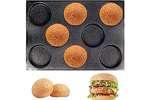 KBTBAK Perforated Silicone Mini Hamburger Buns Baking Pan