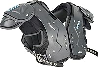 Sports Unlimited Stealth Adult Football Shoulder Pads - Lightweight, Flexible Impact Protection for Men