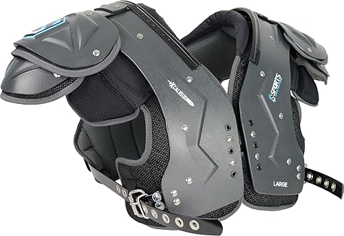 Sports Unlimited Adult Football Shoulder Pads, Mens Shoulder Pads for Football (StealthXcalibur)