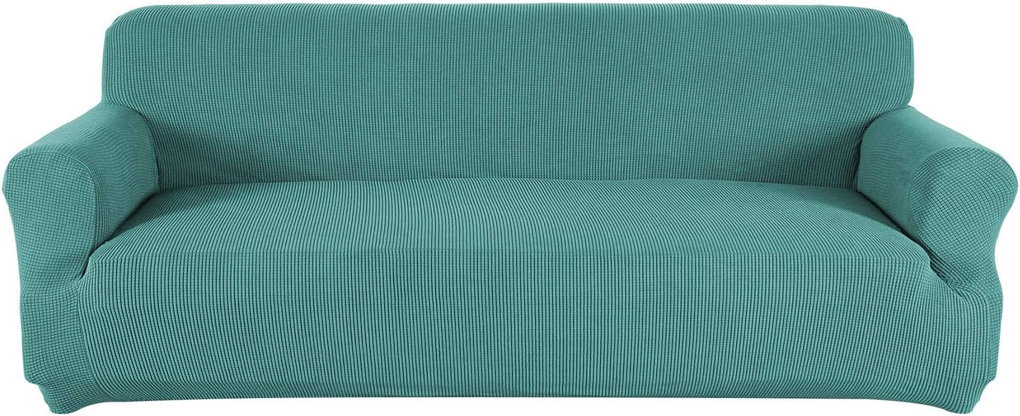 Obstal Stretch Spandex Oversized Sofa Cover - 4 Seat Couch Covers for Living Room - Non Slip Sofa Slipcover with Elastic Bottom - Couch Coverings Furniture Protector for Dogs, Cats, Pets