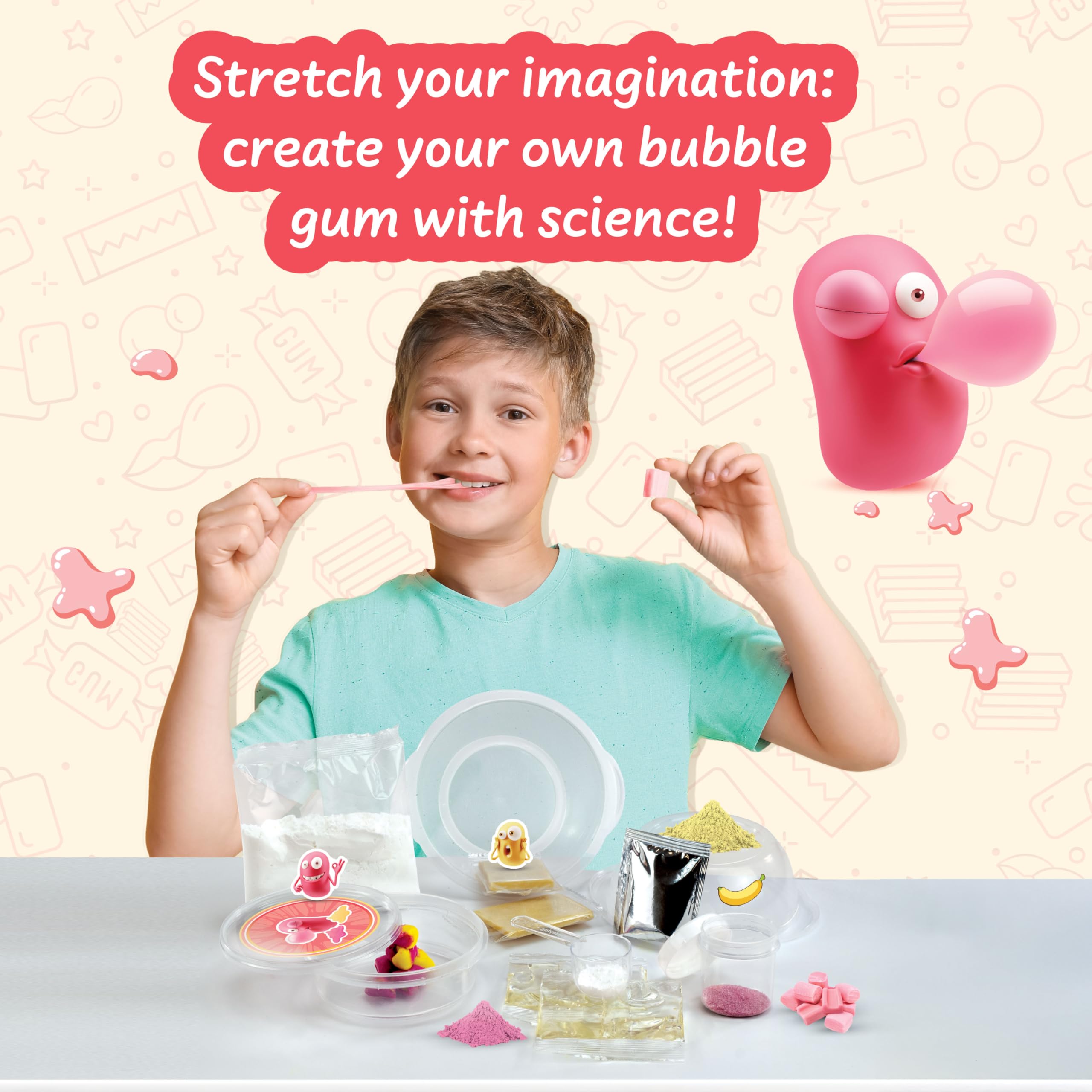 Science4you Bubble Gum Sweets Lab, Candy Making Kit to Make your own 60 Bubble Gums for Kids Science of Candy - Image 3