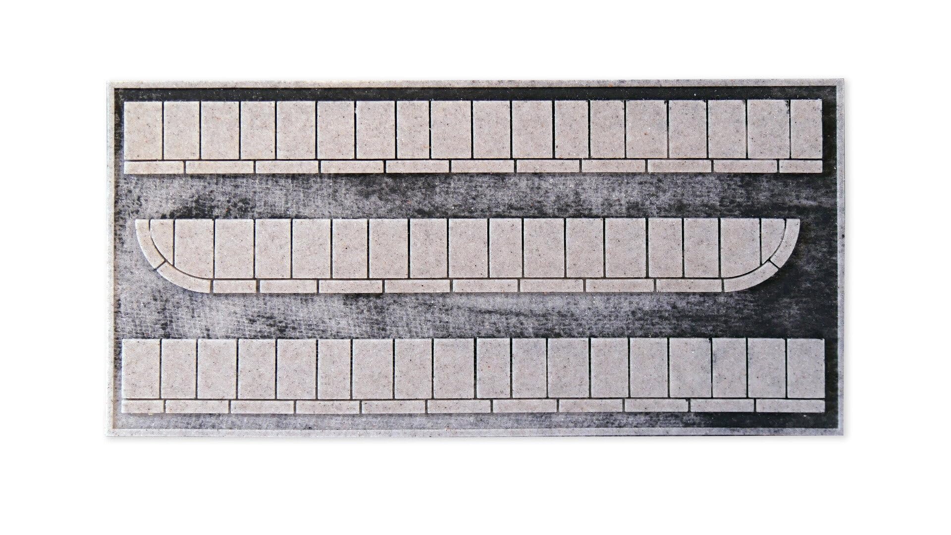 NOCH Trottoir structuré « dalles en béton », modélisme, trottoir de 86,2 cm de longueur pour largeur de voie H0, idéal pour les dioramas et les trains miniatures