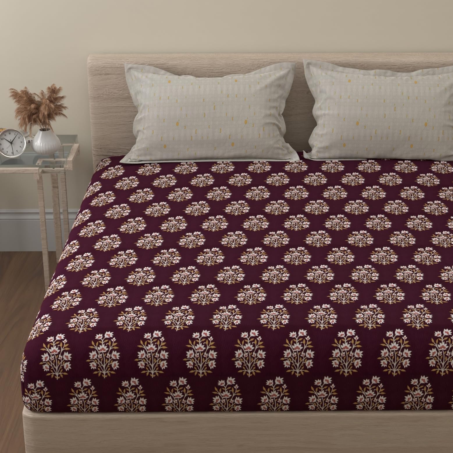 HUESLAND Mandala Bedsheets - Queen Size Cotton -26