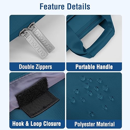 Miniatura 7 de MOSISO Bolsa protectora para laptop 360 compatible con MacBook AirPro portátil de 13 a 133 pulgadas compatible con MacBook Pro de 14 pulgadas 2022