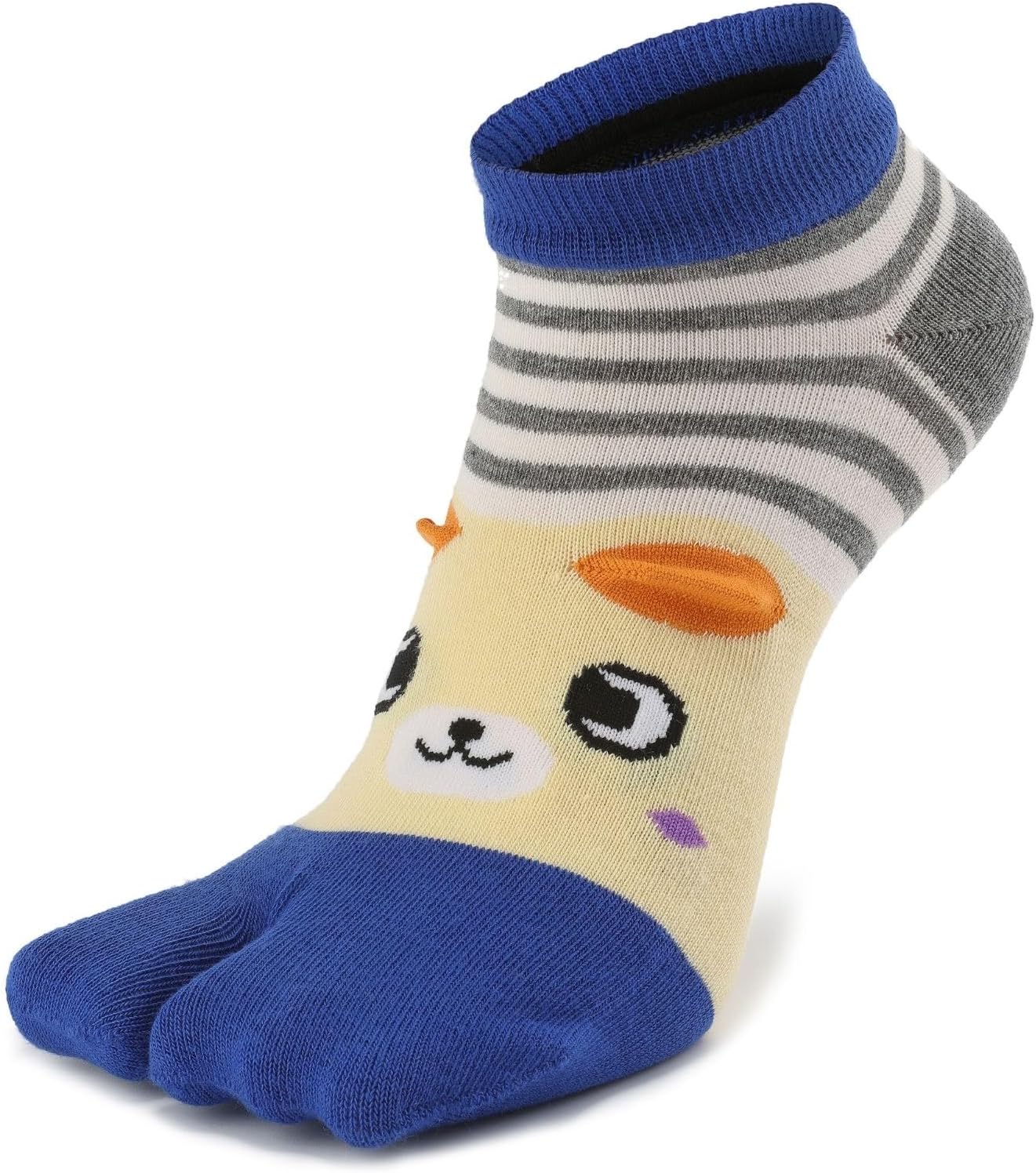 Women's Tabi Split Toe Flip Flop Socks Big Two Toe Cotton Colorful Crew No Show Low Cut Athletic Pack of 6 - Image 8