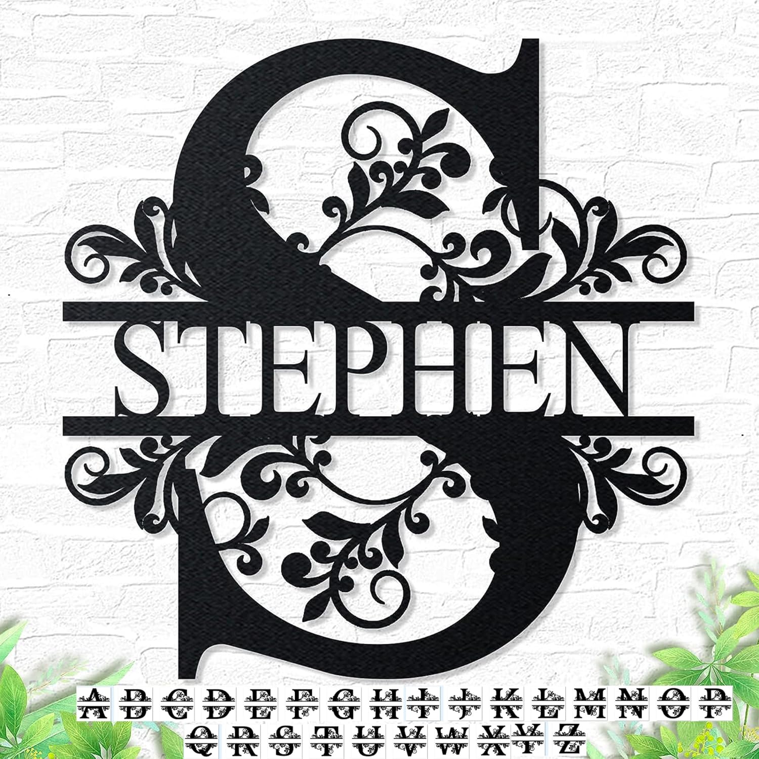 Customized metal sign, personalized courtyard name sign, family metal name sign for outdoor street,address sign for outside number matel plaque (Style 15)