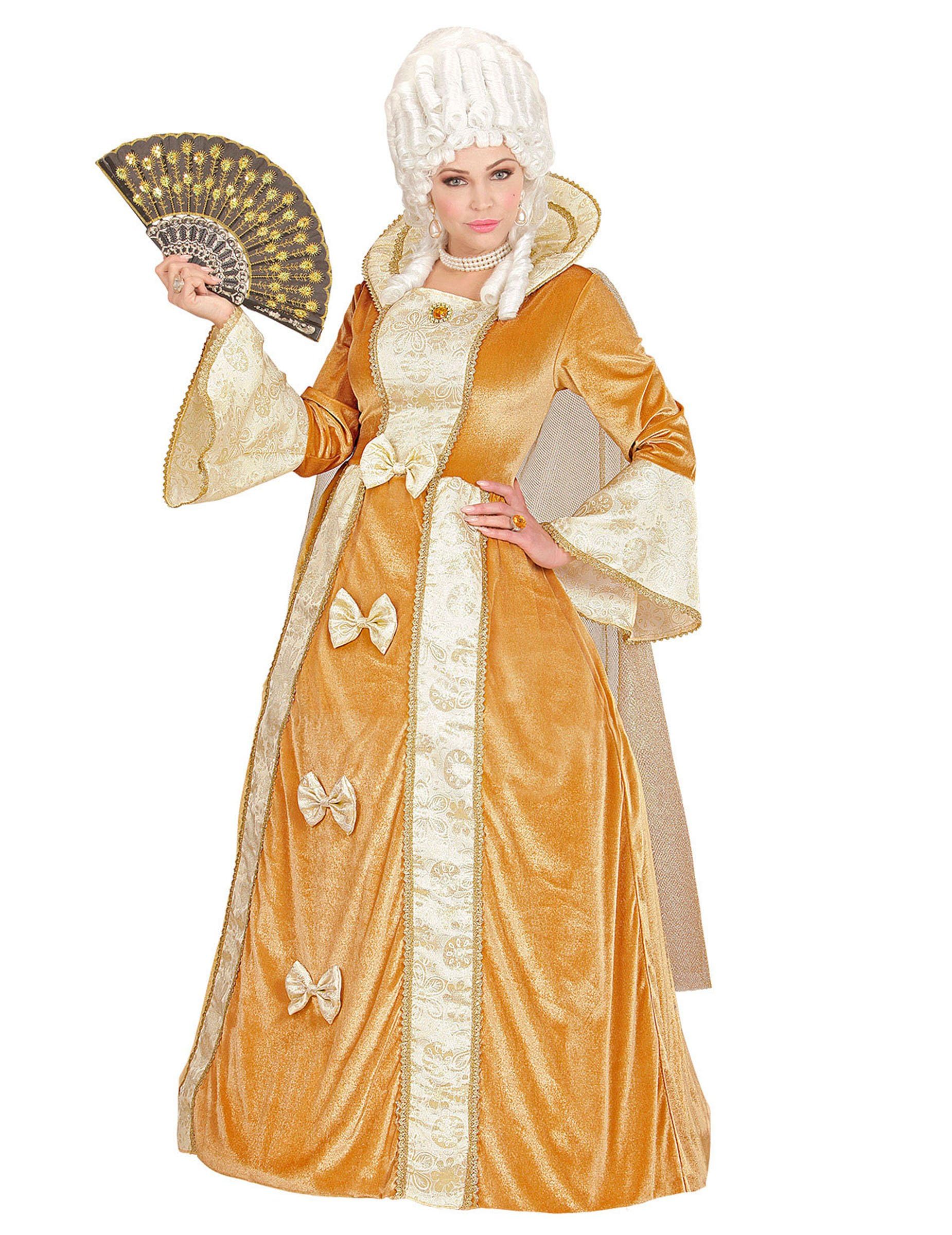 Widmann MODA FIESTAS MILANO - Disfraz de noble veneciana, vestido con falda de aro, nobleza, baronesa, barroco, baile de máscaras