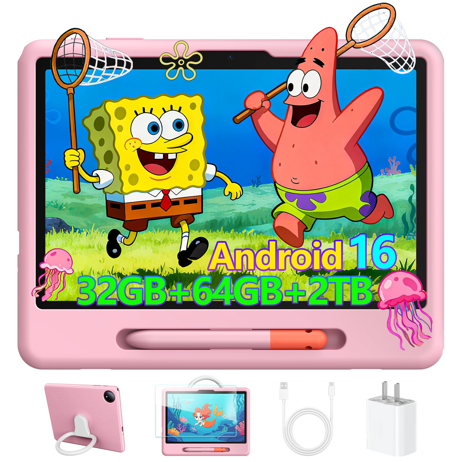 ✨️新品✨️ キッズタブレット 10インチ wi-fiモデル Android16 青