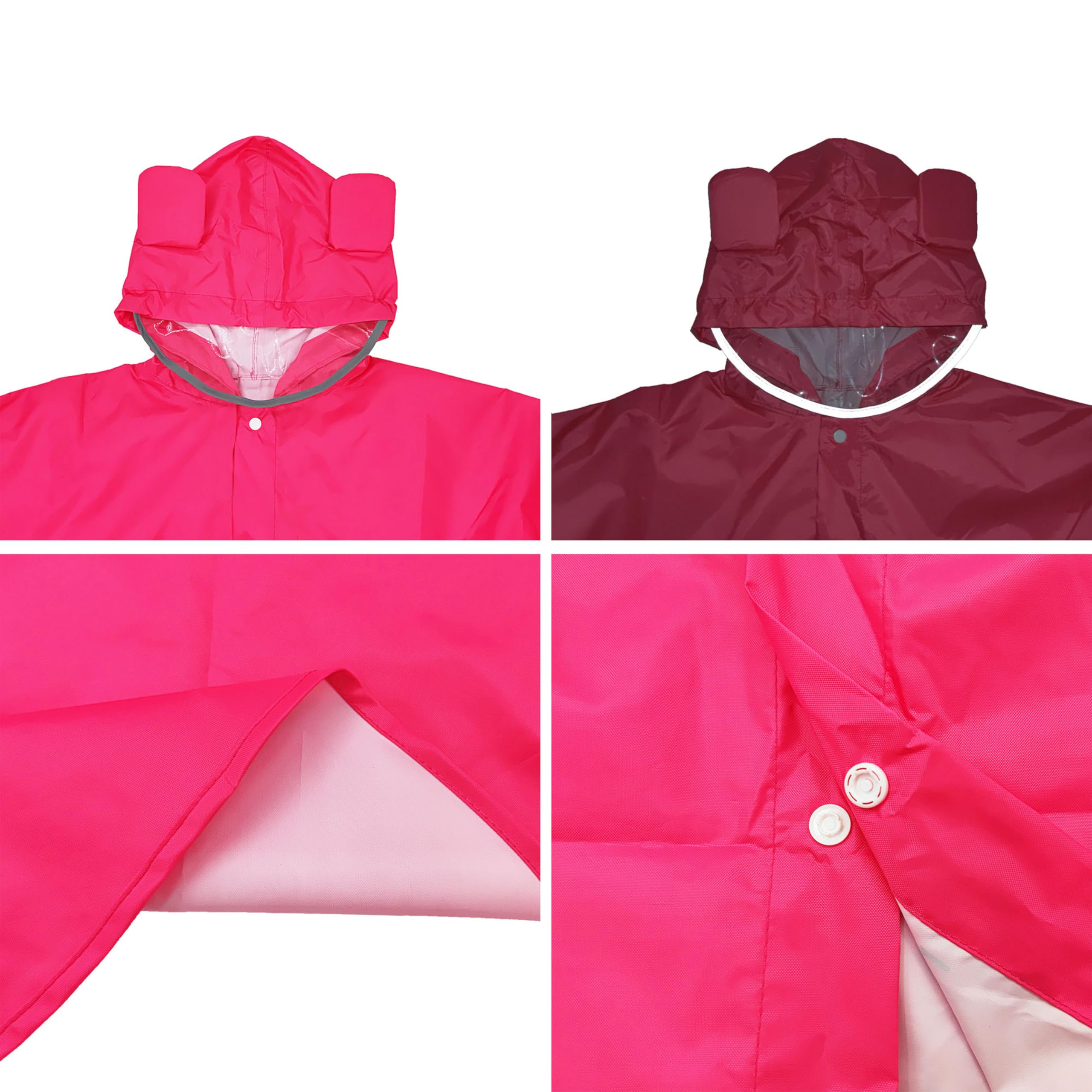 Chubasquero Niño Niña Poncho Impermeable Capa de Lluvia Niño Plegable Portátil con Bolsa Poncho Infantil Lluvia Chubasquero 100% Impermeable y Transpirable para Niños de 75-155 cm