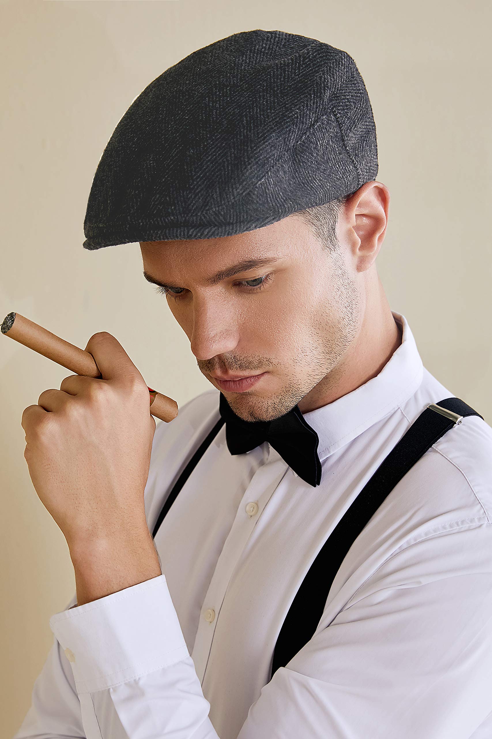 BABEYOND Barett Cap Herren Gatsby Schirmmütze Newsboy Flat Cap Baskenmütze