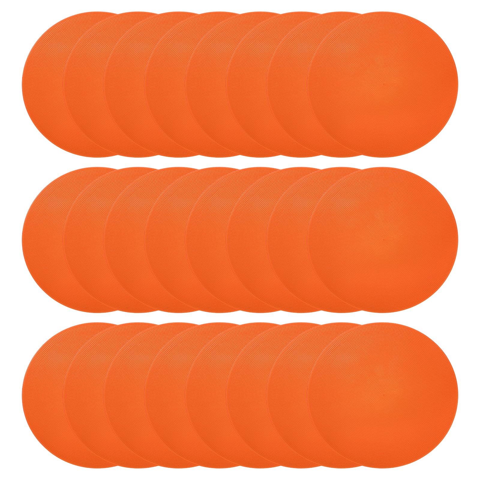 PATIKIL 24 puntini in gomma antiscivolo da 22,9 cm, con custodia per riporre coni piatti per agilità per sport, allenamento, pallacanestro, calcio, arancione