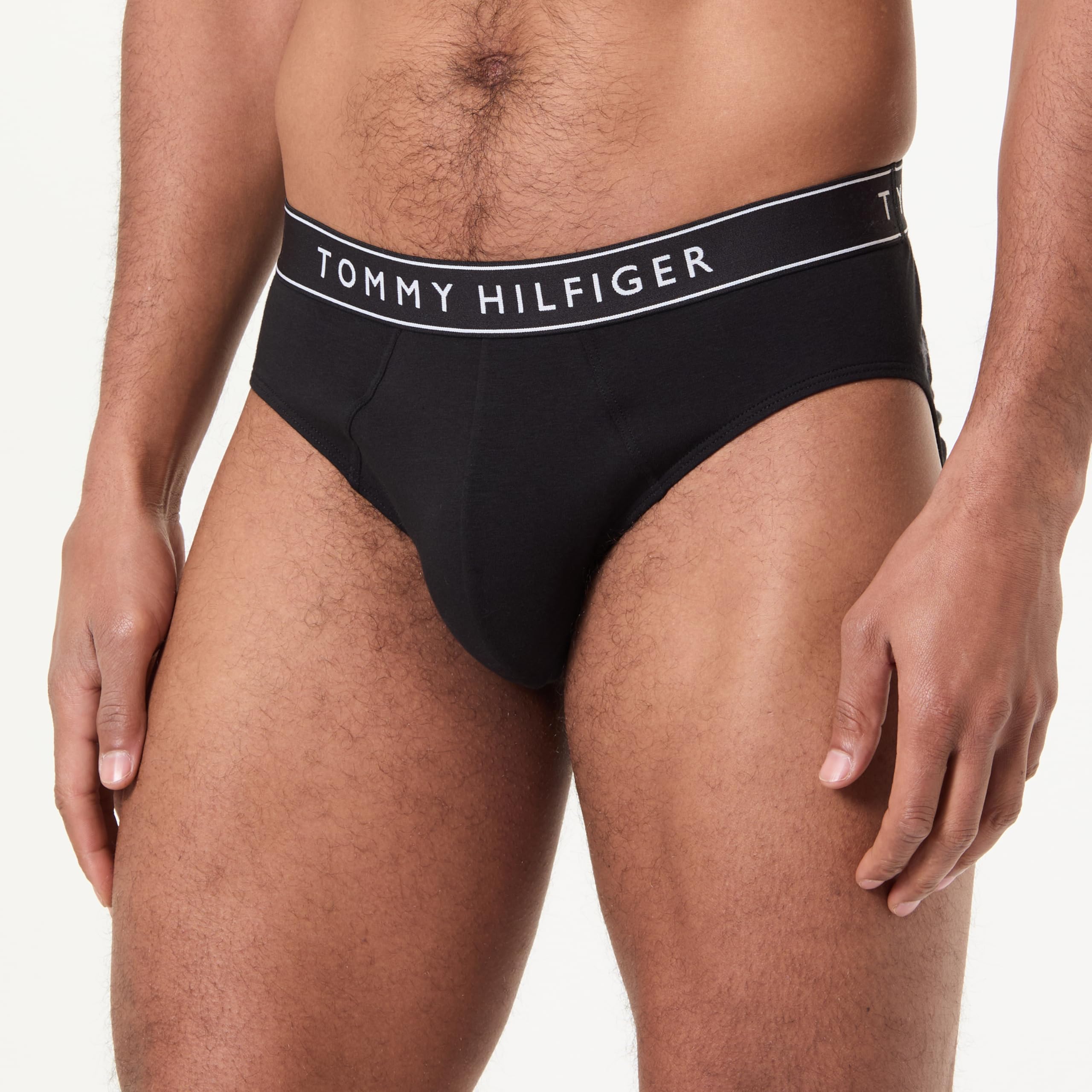 Tommy Hilfiger Uomo Slip Hipster Confezione da 3 con Fascia con Logo