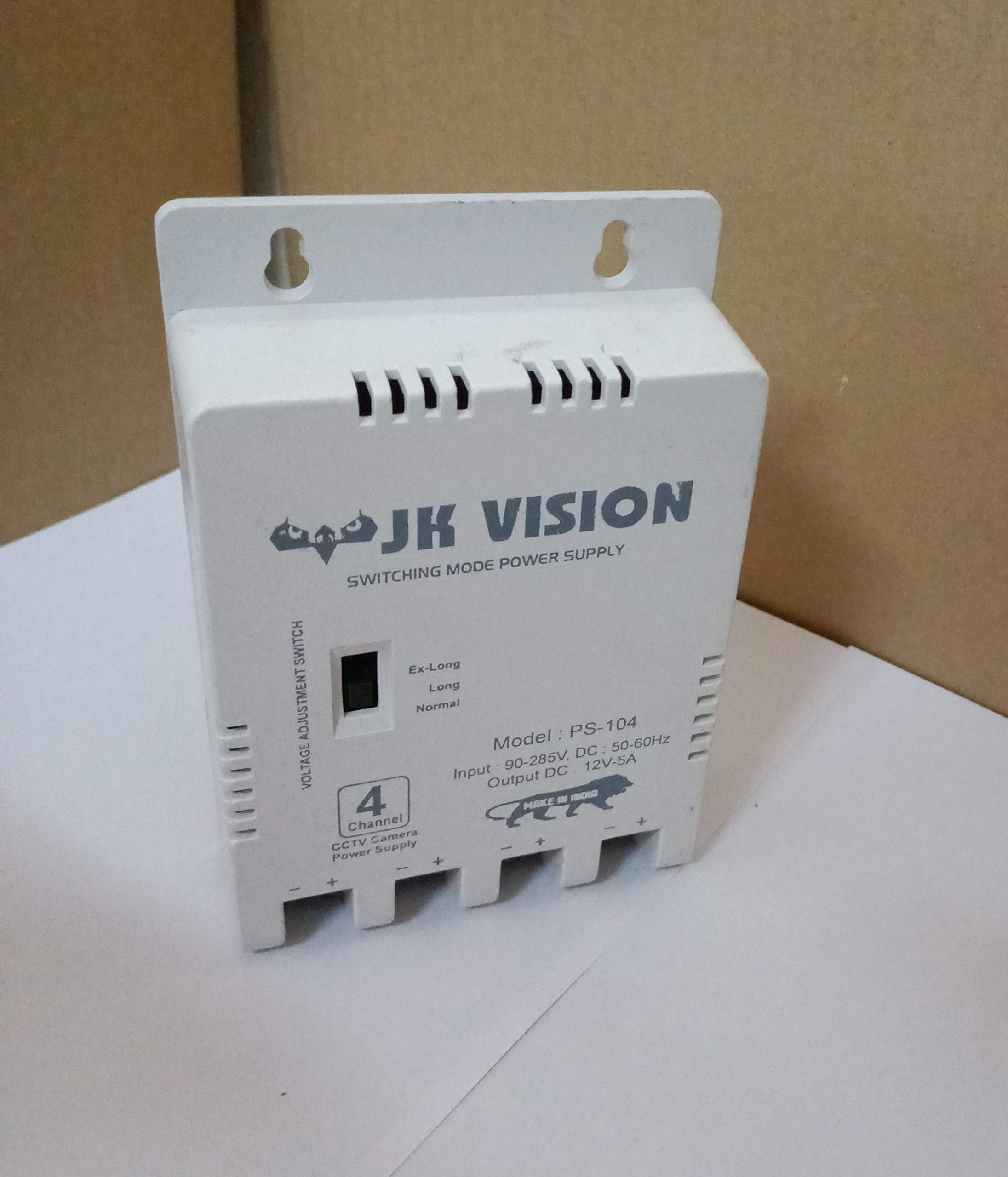JK VISION CCTV Power Supply 4 Channel, Compatible For CP Plus