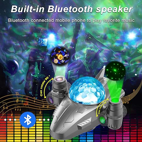 Miniatura 5 de Proyector de galaxia para dormitorio, proyector de luz de estrella para dormitorio, proyector de luz nocturna estrellada, lámpara de proyector de
