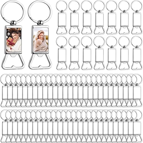 Framendino, Sublimación Blanks Llaveros Metal Abrebotellas Transferencia Rectángulo Aluminio Llavero Llaveros