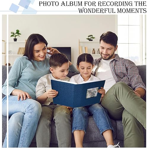 Miniatura 6 de Álbum de fotos de 3 piezas para 4 x 6, 300 fotos, cubierta de lino, libro de fotos, libro de fotos para boda, familia, aniversario, bebé, 3 colores