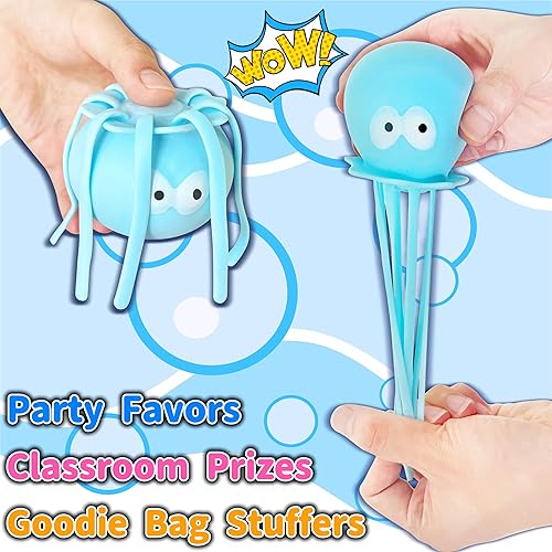 Miniatura 9 de Pelota blanda de masa de tiburón (paquete de 3) juguetes para apretar, animales marinos, bolas antiestrés para niños y adultos, lindos juguetes para