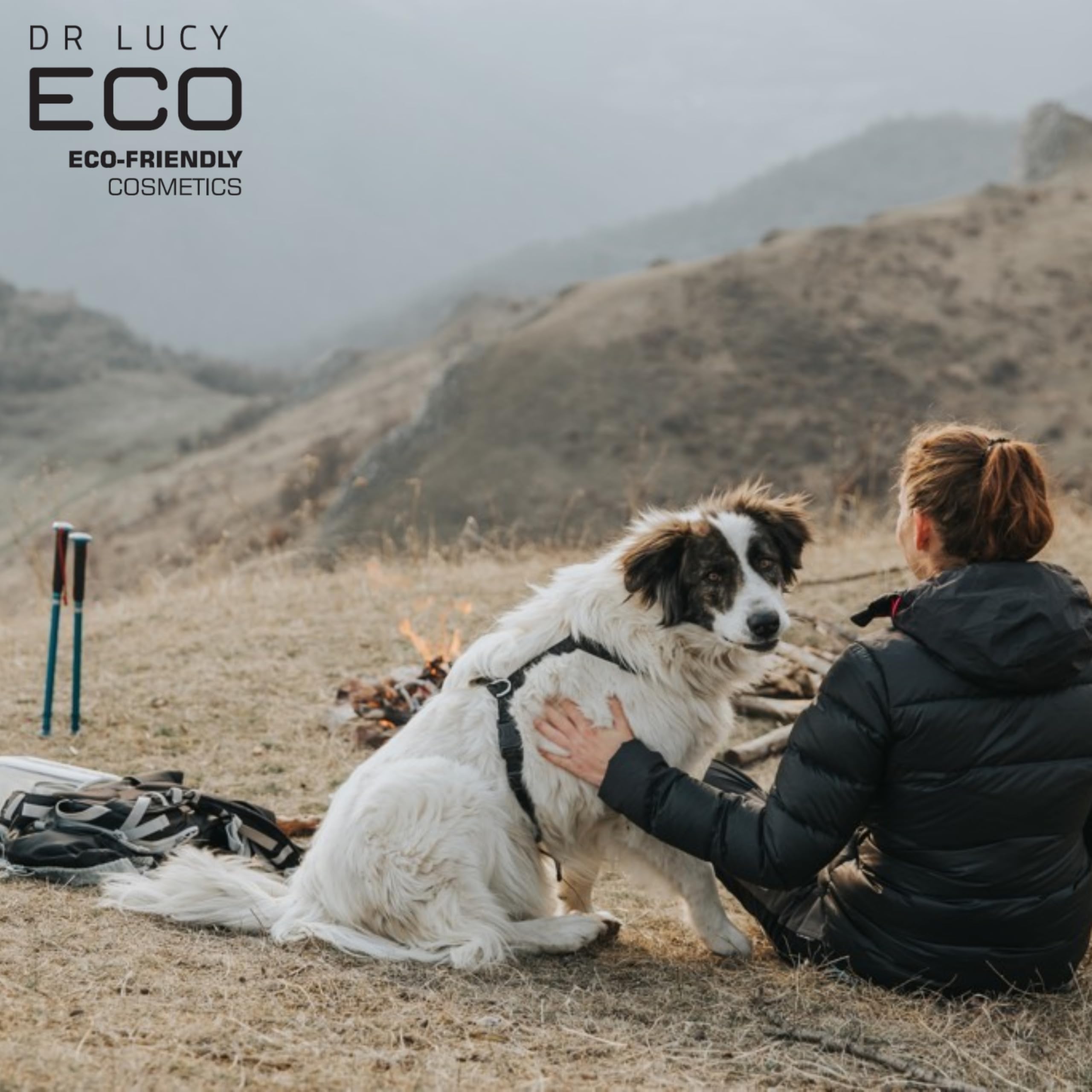 DR Lucy Eco Set de Cuidado para Perros de Pelo Corto 2 x 200 ml - Champu Perro Antipicor y Acondicionador Proteico para Piel Sensible con Aloe Vera y Aceite de Árbol de Té