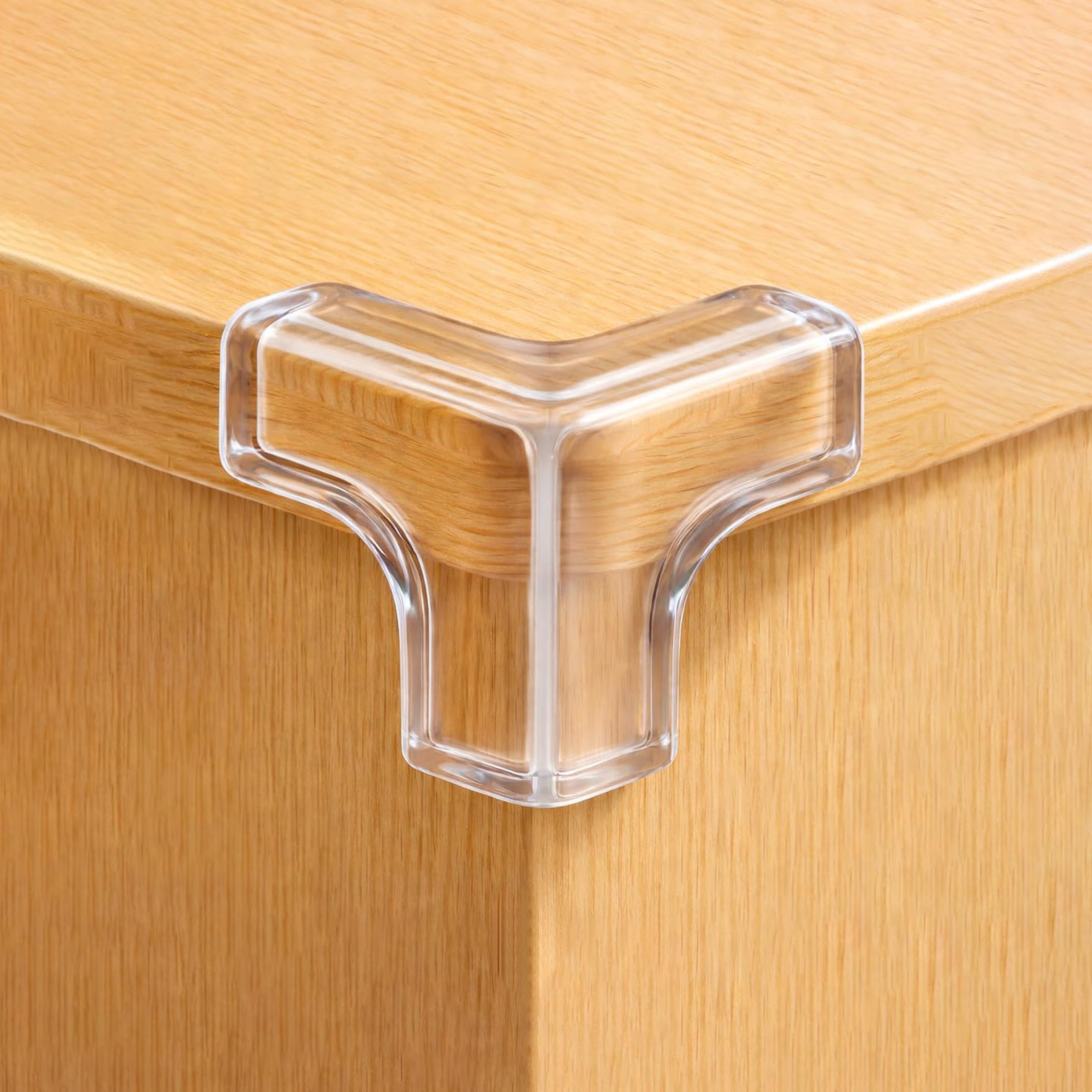 BLUOLIV™ Transparent Table Corner Edge Protectors for Baby Safety | Soft T-Shaped Silicone Corner Guards with Strong Adhesive | Clear Furniture Edge Covers for Tables, Desks & Cabinets | Pack of 16-image-37