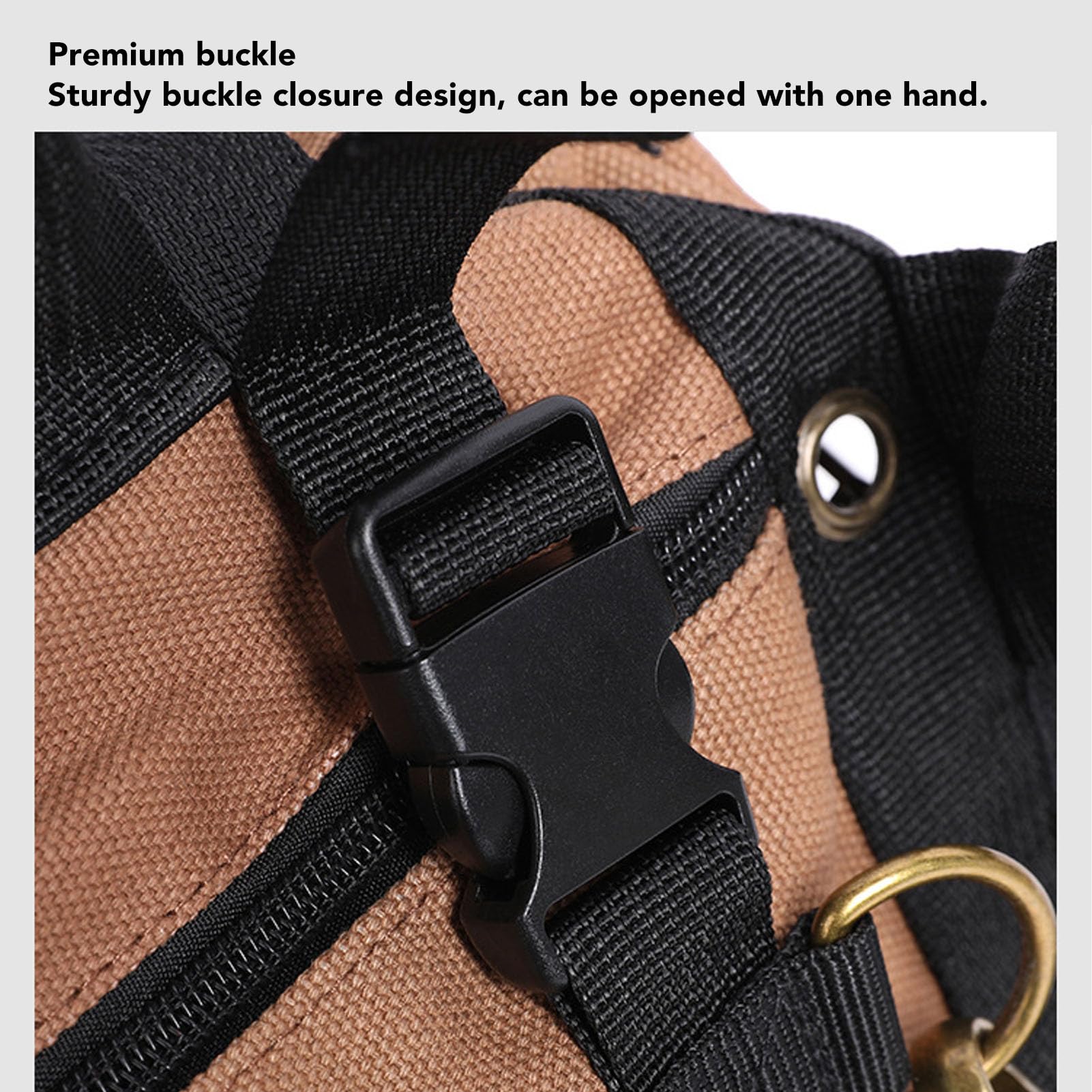 Bolsa de Herramientas, Bolsa de Herramientas Enrollable, Bolsa de Herramientas de Lona, ​​organizador de Herramientas en Rollo con 7 Bolsillos Individuales, Bolsa Multiusos con Cremallera para Herrami