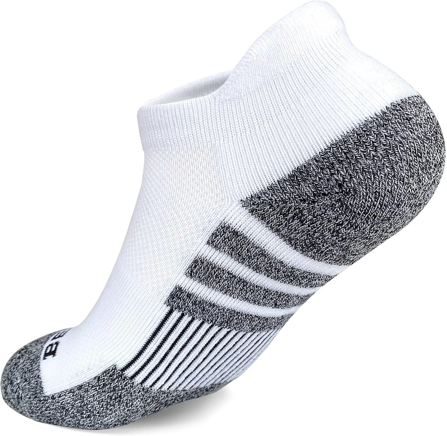 BERING Kids' Athletic Cushion Ankle Socks 6 Pairs Low Cut Heel Tab for Youth Big Boys Girls - Image 3