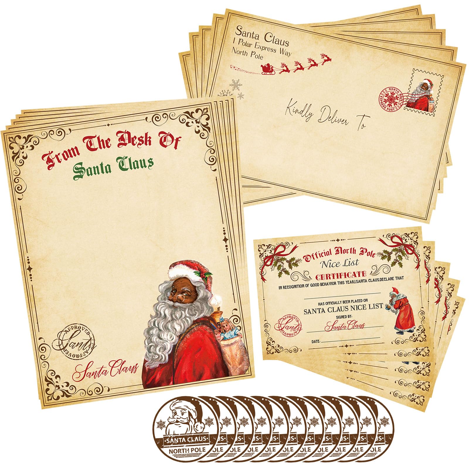 amazon-com-anydesign-25pcs-christmas-vintage-official-letters-certificates-from-black-santa-claus-set-include-5pcs-retro-writing-letter-5pcs-nice-list-certificate-5-envelopes-10-stickers-for-party-favors-office-products for Free Printable Christmas Envelopes From Santa Amazon.com : AnyDesign 25Pcs Christmas Vintage Official Letters Certificates from Black Santa Claus Set Include 5Pcs Retro Writing Letter 5Pcs Nice List Certificate 5 Envelopes 10 Stickers for Party Favors : Office Products for Free Printable Christmas Envelopes From Santa