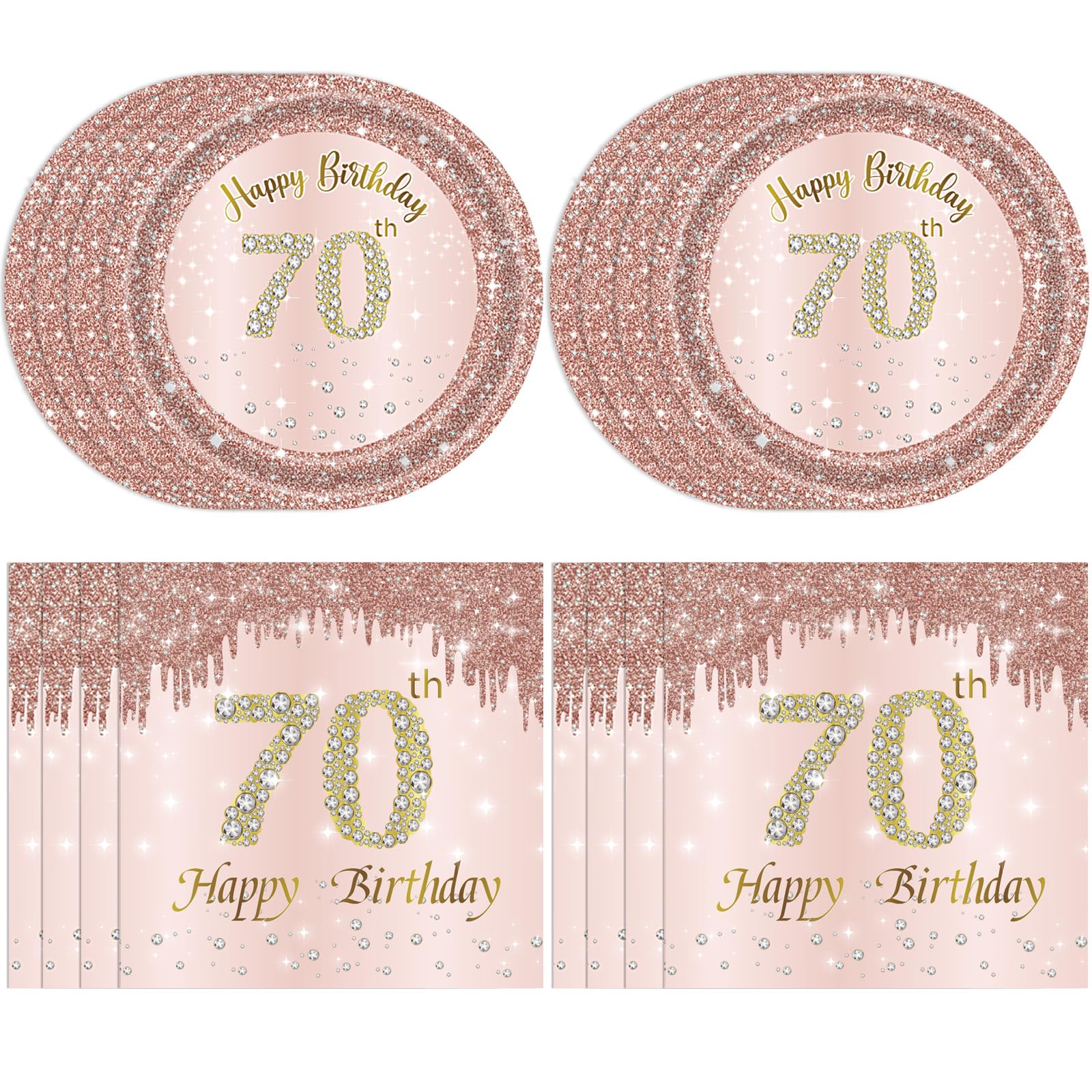 Juhap 70th Birthday Decorations - tableware | Mubboo