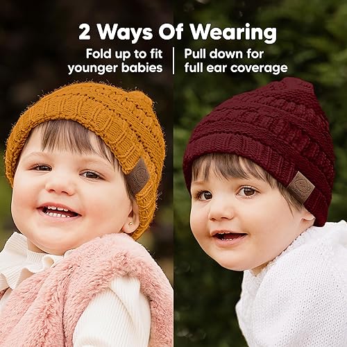 Vista 102 de KeaBabies 3-Pack Baby Beanies for Boys, Girls - Stretchy Knit Baby Hats, Cute Newborn Sweet Pea