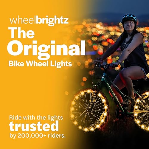 Vista 34 de Wheelbrightz - Luces LED para rueda de bicicleta, brillantes y coloridas - Se adaptan a neumáticos delanteros o traseros - Tubo resistente a la Verde