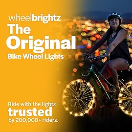 Brightz WheelBrightz 2-Pack Bike Wheel Lights, Gold - LED Bike Lights for Tires - Bike Lighting Parts & Accessories - Outdoor Summer Fun for Boys and Girls