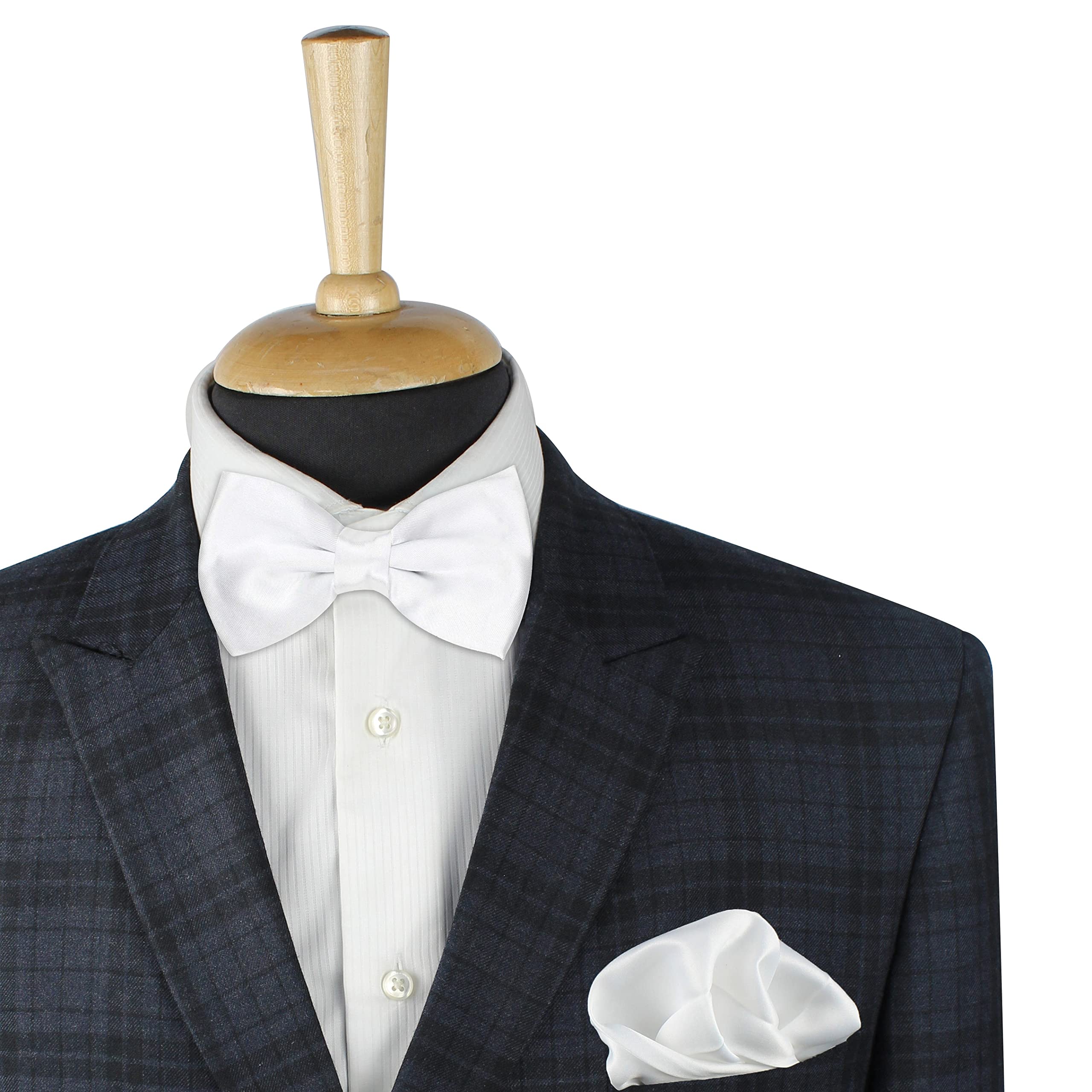 Kavove Solid Essentials White Bow Tie 1