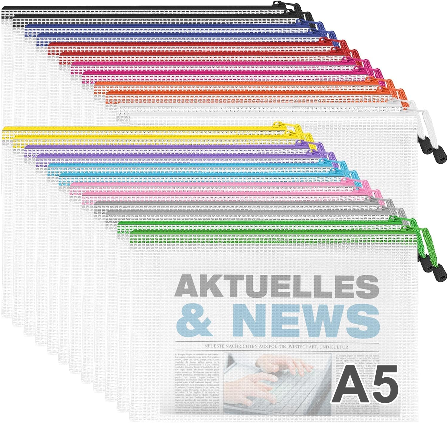 Newthinking Dokumententasche A5 mit Reißverschluss, wasserdi