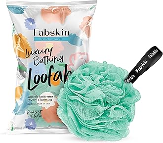 FABSKIN Loofah for Bathing | Bath Shower Loofah Sponge Scrubber Exfoliator for Women and Men | Bathing Sponge | Body Wash Scrub for Bathing | Bath Scrubber For Body (GREEN)