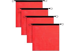 Boao 18x18 Deep Red Hook Safety Warning Flag for Truck Loads