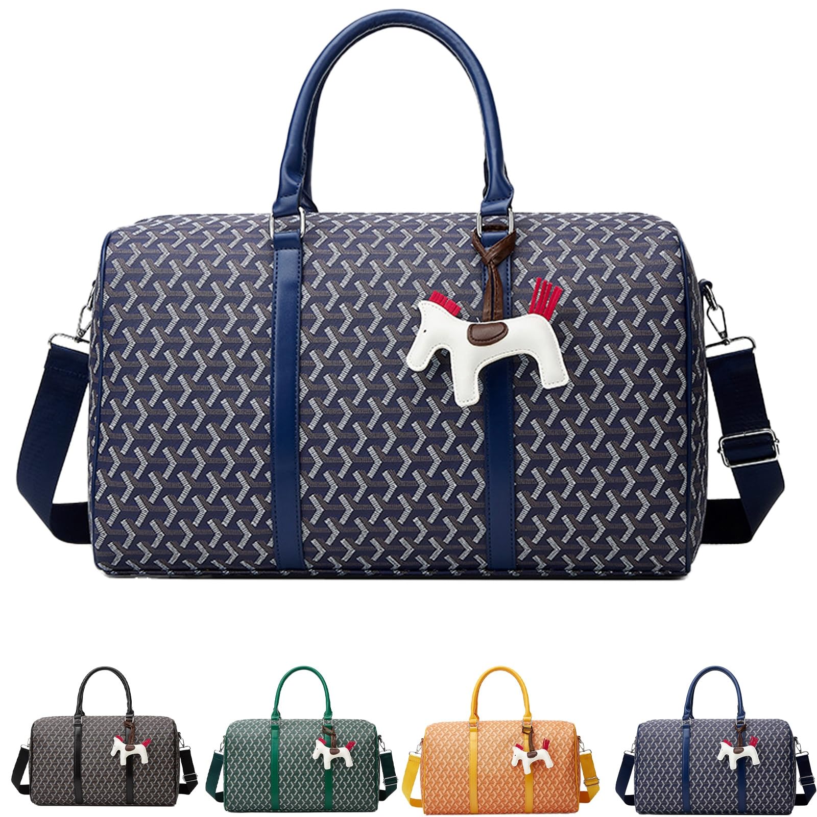 Sac de voyage duffel imperméable bleu pour voyager léger - 8