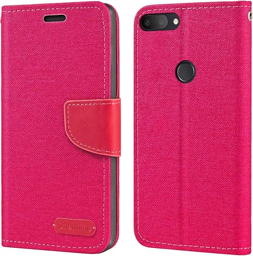 Funda para Alcatel 1S 2019, funda de piel Oxford con cubierta trasera de TPU suave con imán para Alcatel 1S 2019