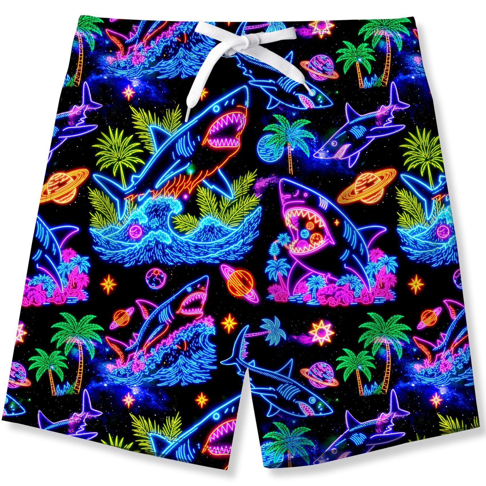 kids4ever Badehose Jungen Lustig 3D Druck Schnelltrocknend Badeshorts Kinder Sommer Strand Boardshorts Schwimmhose 6-14 Jahre