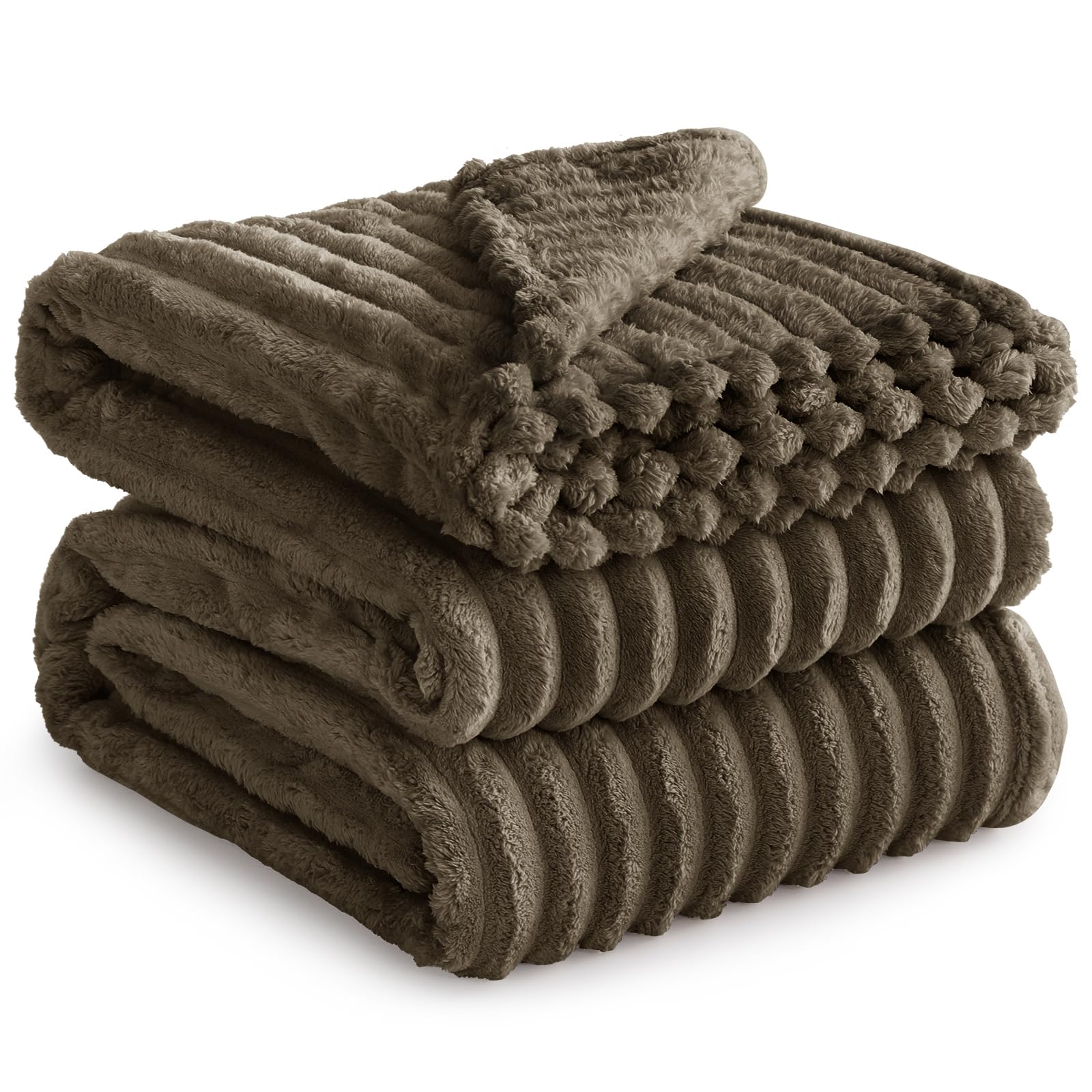 RUIKASI Kuscheldecke 220x240 Flauschig Decke Braun - XXL Wolldecke Sofadecke für Couch & Bett, Wohn- & Kuscheldecken, Weiche Fleecedecke Warme Große Wohndecke Cord Blanket