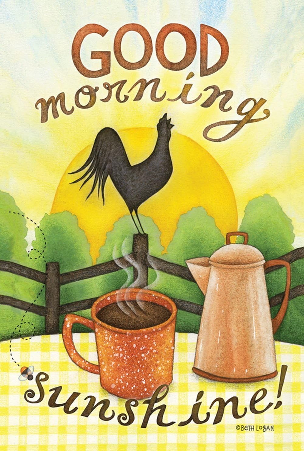 Toland Home Garden Good Morning Sunshine 28 x 40-Inch Decorative USA-Produced House Flag