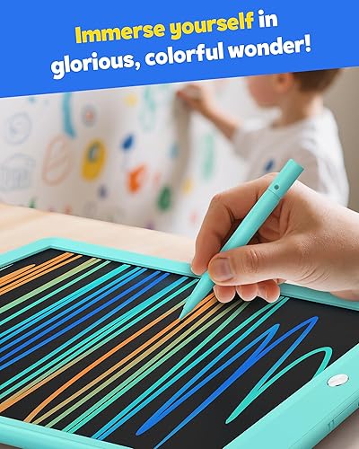Miniatura 5 de TEKFUN Juguetes para Niños Tableta de Escritura LCD de 10 Pulgadas, Tablero de Garabatos para Colorear sin Desorden, Almohadilla de Dibujo