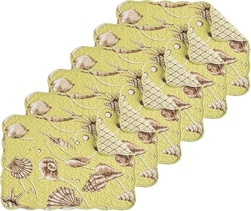 Vista 18 de C&F Home Penelope - Juego de 6 manteles individuales rectangulares de 13 x 19 pulgadas, acolchado, reversible, lavable, para decoración de mesa