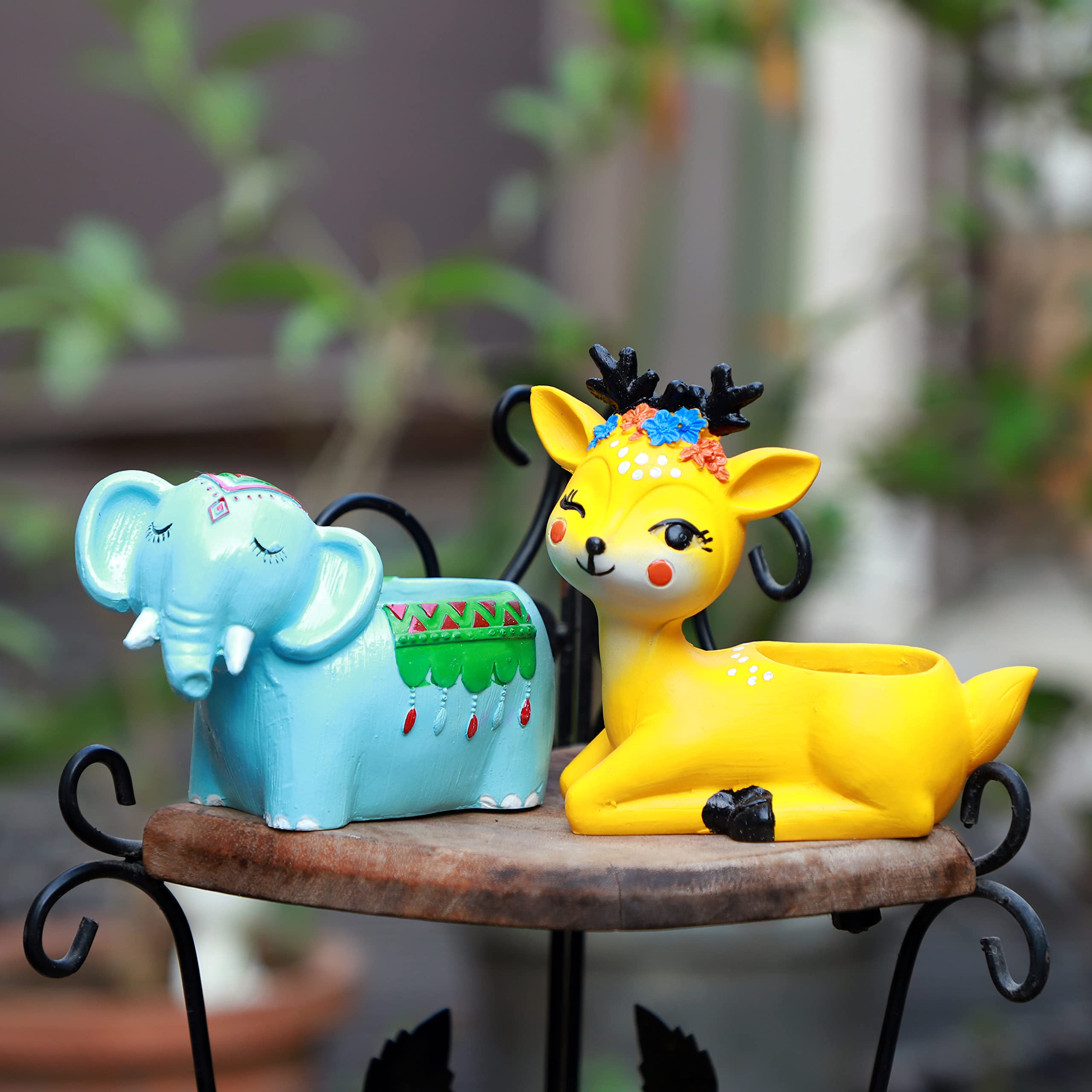 The Mls Resin Flower Planter Pots Set Of 2 Elephant & Deer Planters (Set Of 2) (Multicolor) (B09H7GN447) Amazon Price History, Amazon Price Tracker