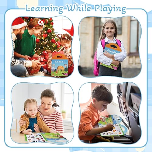 Miniatura 10 de JOFREY at School - Libro de calcomanías reutilizable, calcomanías de gelatina para niños, 50 calcomanías, libro silencioso y ocupado actividades de