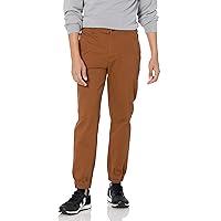 Amazon Essentials Pantaloni Chino Jogger Dritti Uomo, Kaki Scuro
