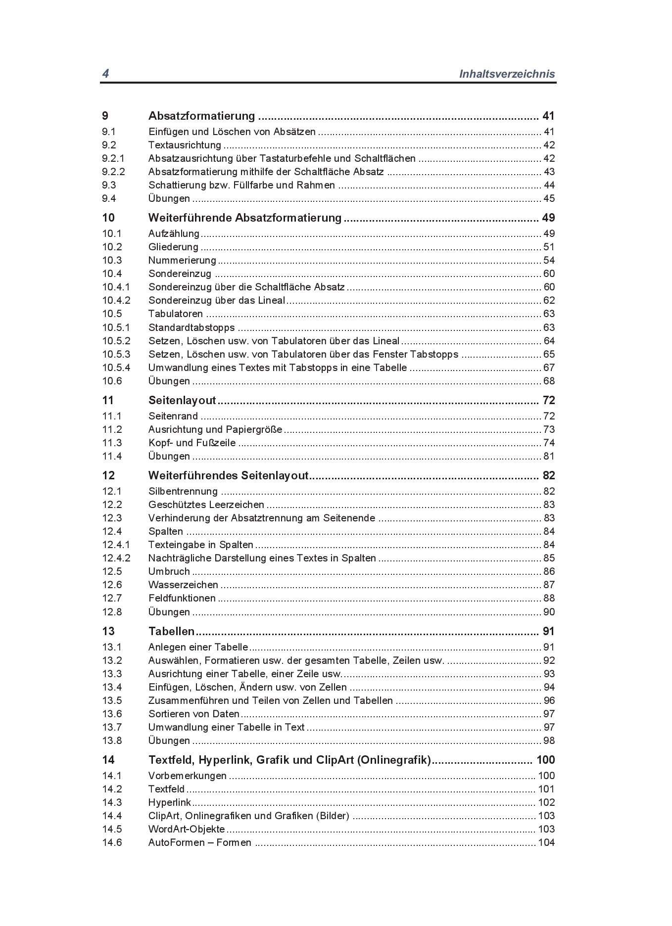 Arbeiten mit Word 2016: Schülerband