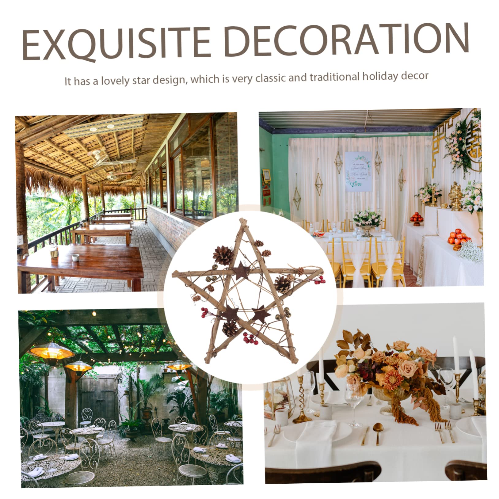 COLLBATH Decorazioni Per Albero Di Natale Forma Di Stella Addobbi Natalizi Da Appendere in Materiale Resistente Per Feste e Decorazioni Natalizie