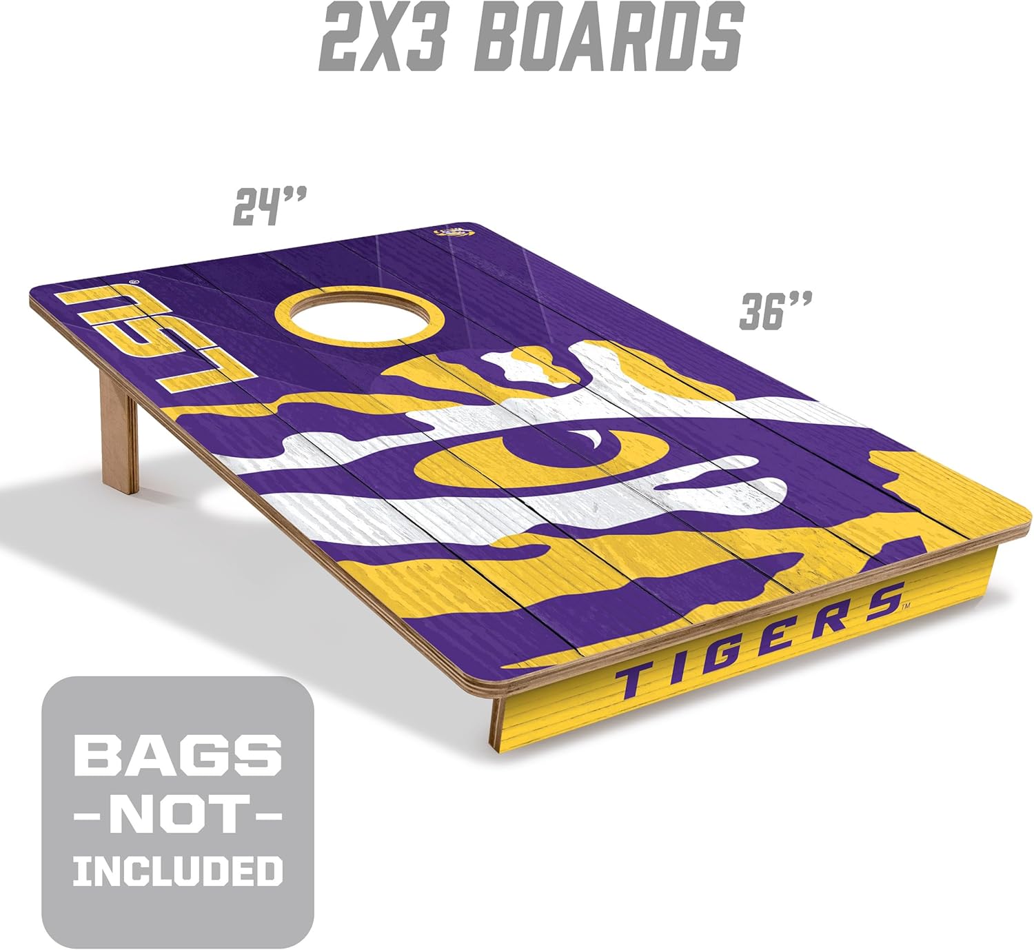 YouTheFan NCAA 2’ x 3’ Wood Cornhole Game