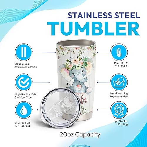 Miniatura 10 de Hyturtle Regalos personalizados para los amantes del panda rojo  Just A Girl Who Loves Red Pandas - Vaso de acero inoxidable con nombre